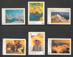 filatelia arte Grecia 1977