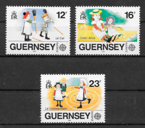 filatelia colección Europa 1989 Guernsey