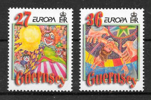 filatelia colección Europa Guernsey 2002