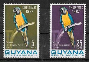 filatelia navidad Guyana 1967