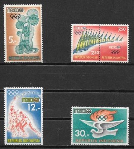 sellos deporte Indonesia 1968