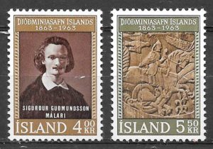 filatelia coleccion arte Islandia 1963