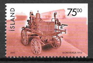 coleccion sellos transporte Islandia 2000