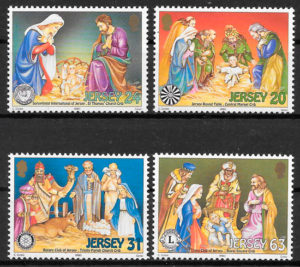 sellos navidad Jersey 1998