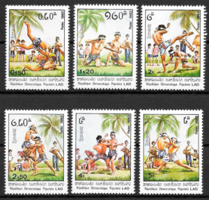 fialtelia colección deporte Laos 1982