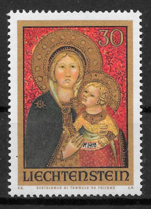 colección sellos navidad Liechtenstein 1973