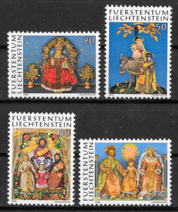 filatelia colección navidad Liechtenstein 1976