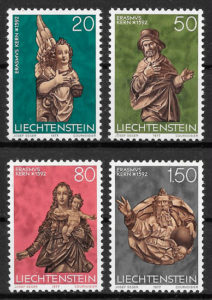 filatelia colección navidad Liechtenstein 1977