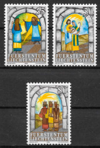 filatelia colección navidad Liechtenstein 1984