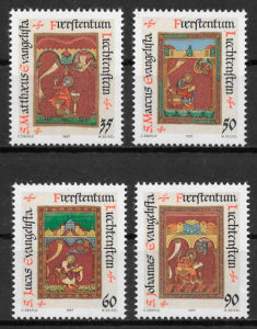 colección sellos navidad Liechtenstein 1987