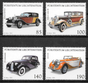 filatelia colección transporte Liechtenstein-2014