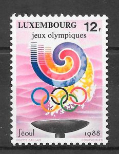 sellos deporte Luxemburgo 1988