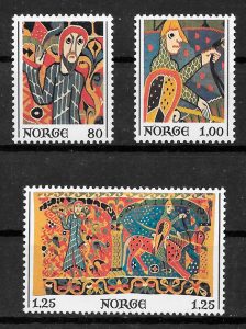 filatelia colección arte Noruega 1976