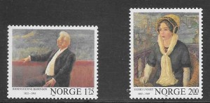 Filatelia Noruega arte 1982