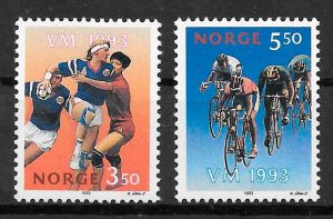 colección sellos deporte Noruega 1993