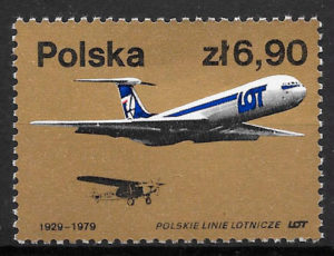 filatelia colección transporte Polonia 1979