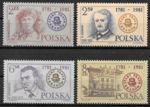 sellos arte Polonia 1981