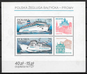 filatelia colección transporte Polonia 1986