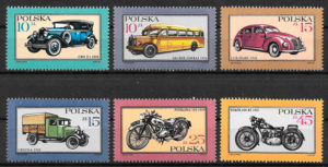 colección sellos transporte Polonia 1987