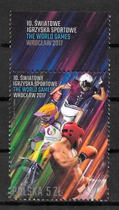 colección sellos deporte Polonia 2017