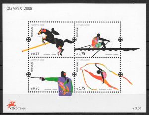 colección sellos Portugal deporte 2008