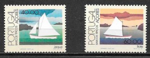 filatelia colección transporte Portugal Azores 1985