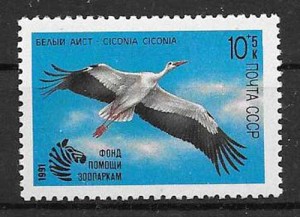 fauna cigüeña Rusia 1991