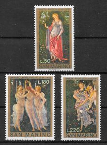 filatelia colección arte San Marino 1972