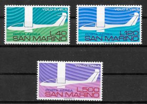 colección sellos transporte San Marino 1974