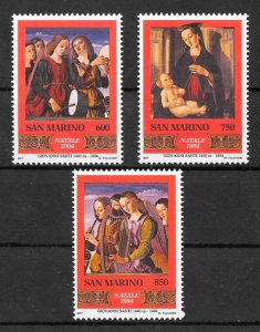 sellos navidad San Marino 1994