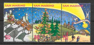 filatelia colección navidad San Marino 1995