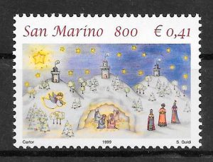 sellos navidad San Marino 1999