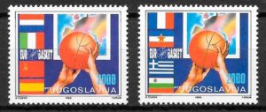 sellos deporte Yugoslavia 1989