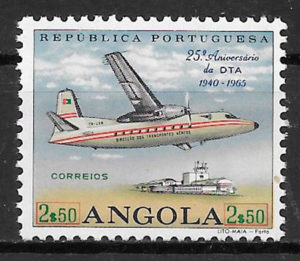 filatelia colección transporte Angola 1965