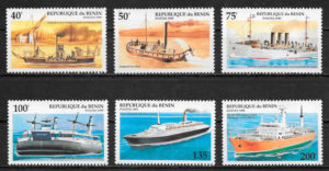 filatelia colección transporte Benin 1995