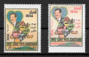 filatelia colección personalidades Iraq 1997