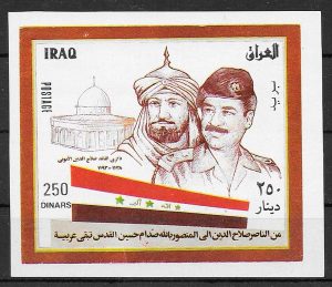 filatelia colección personalidades Iraq 1997