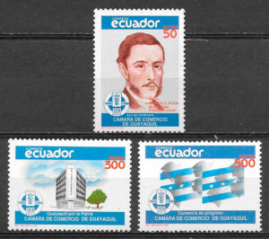 sellos temas varios Ecuador 1989