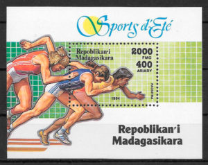 filatelia colección deporte Madagascar 1994