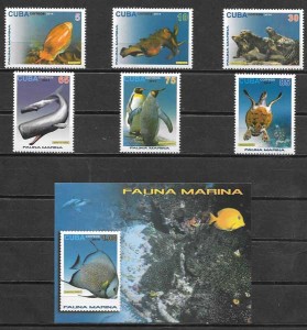 colección sellos fauna Cuba 2015