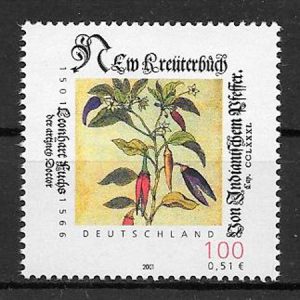 filatelia frutas Alemania 2001