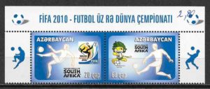 coleccion sellos futbol Azerbaiyan 2010