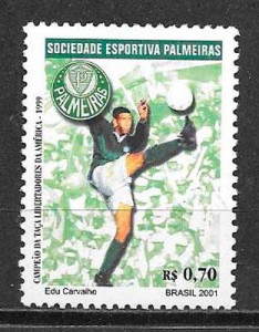 filatelia fútbol Brasil 2001