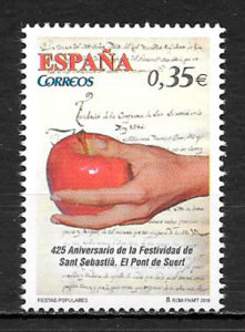 coleccion sellos frutas Espana 2011