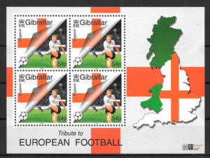 sellos fútbol Gibraltar 2000