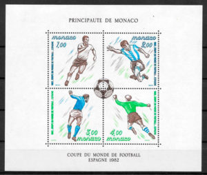 filatelia colececion futbol Monaco 1982