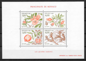 selos frutas Monaco 1989