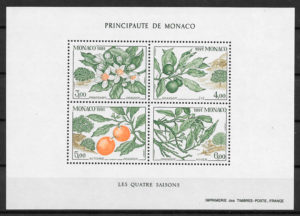 selos frutas Monaco 1991