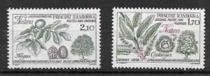 filatelia frutas Andorra Francesa 1984