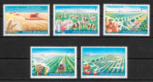 sellos frutas Rumania 1982